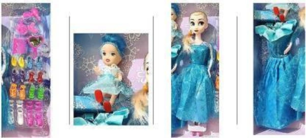 Fashion Doll with Shoes and Accessories - 7 cm x 28 cm